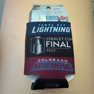 NHL lightning and avalanche koozie